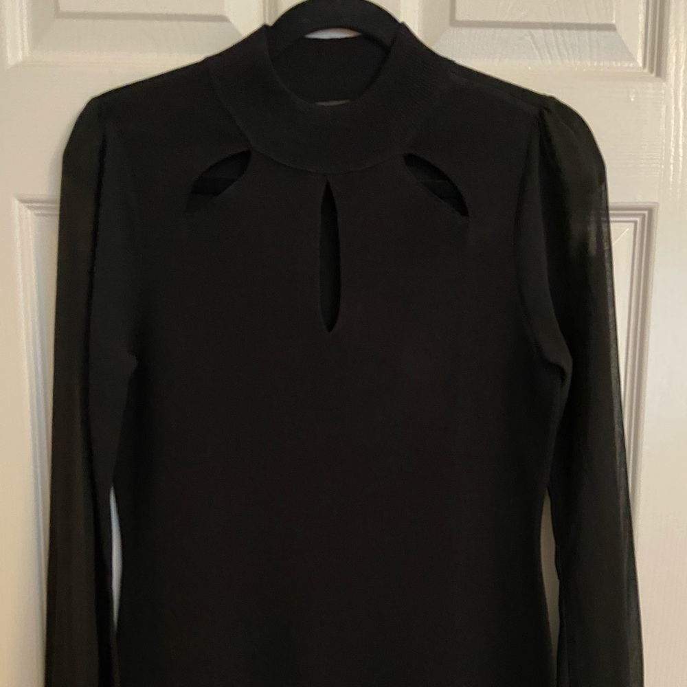 INC International concepts Black cutout top